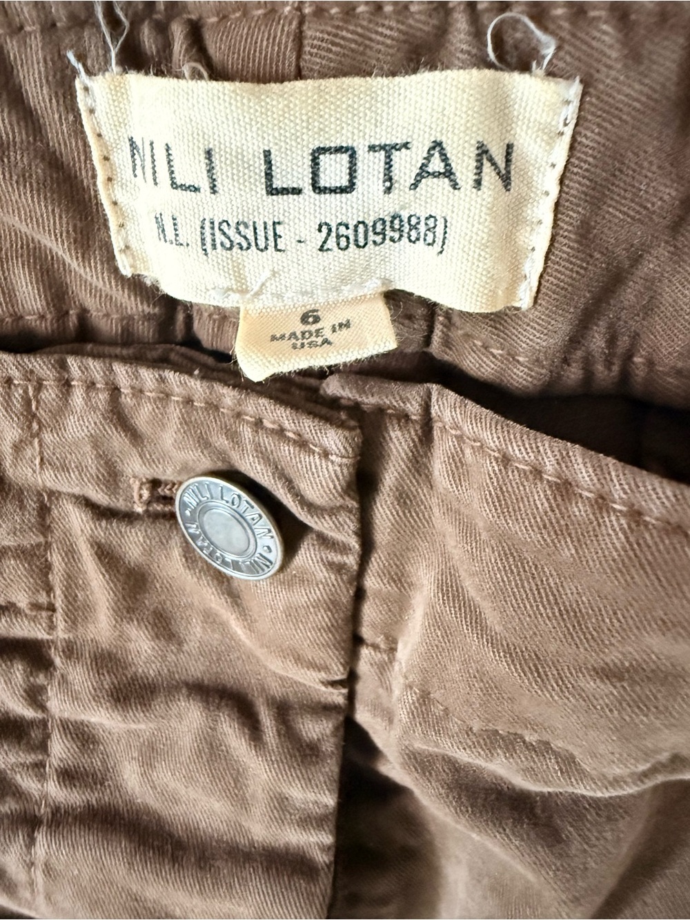 Nili Lotan Women’s Tomboy Pants - Bark - Size 6 - Picture 4 of 4